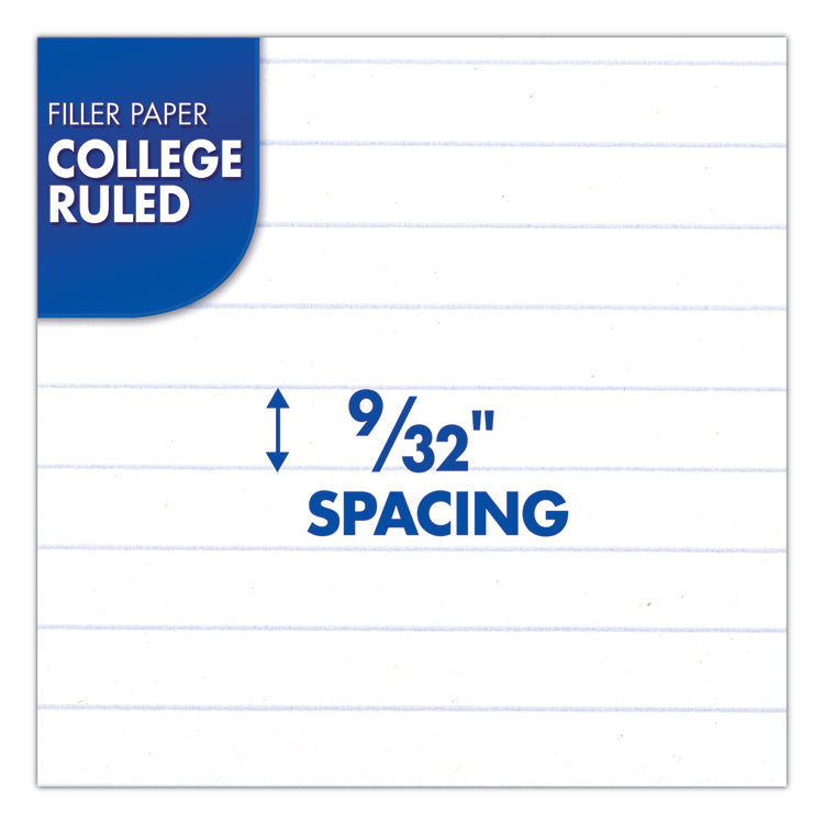 Filler Paper, 3-Hole, 8.5 x 11, College Rule, 200/Pack
