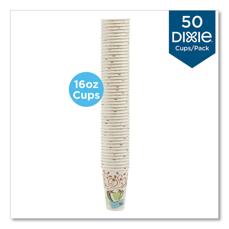 PerfecTouch Paper Hot Cups, 16 oz, Coffee Haze Design, 50/Pack