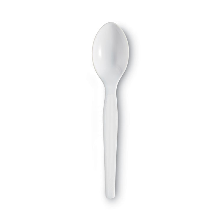 Plastic Cutlery, Heavyweight Teaspoons, White, 1,000/Carton