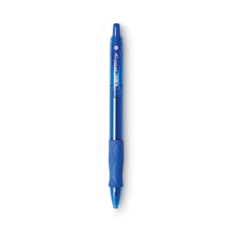 GLIDE Bold Ballpoint Pen, Retractable, Bold 1.6 mm, Blue Ink, Translucent Blue Barrel, Dozen
