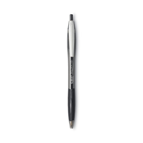 GLIDE Ballpoint Pen, Retractable, Medium 1 mm, Black Ink, Smoke/Black Barrel, Dozen