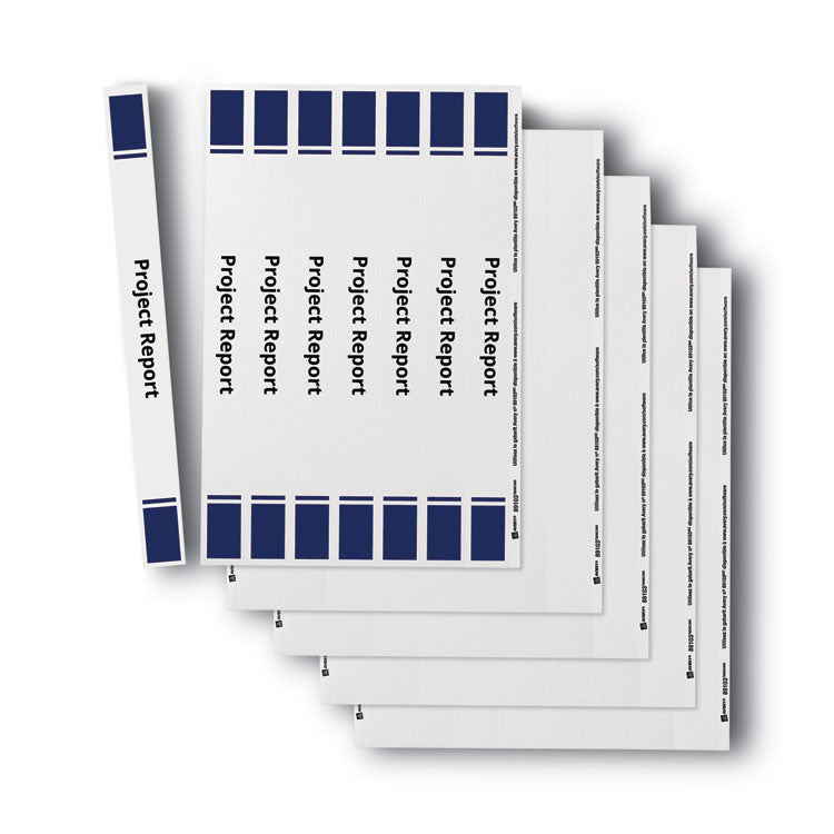 Binder Spine Inserts, 1" Spine Width, 8 Inserts/Sheet, 5 Sheets/Pack