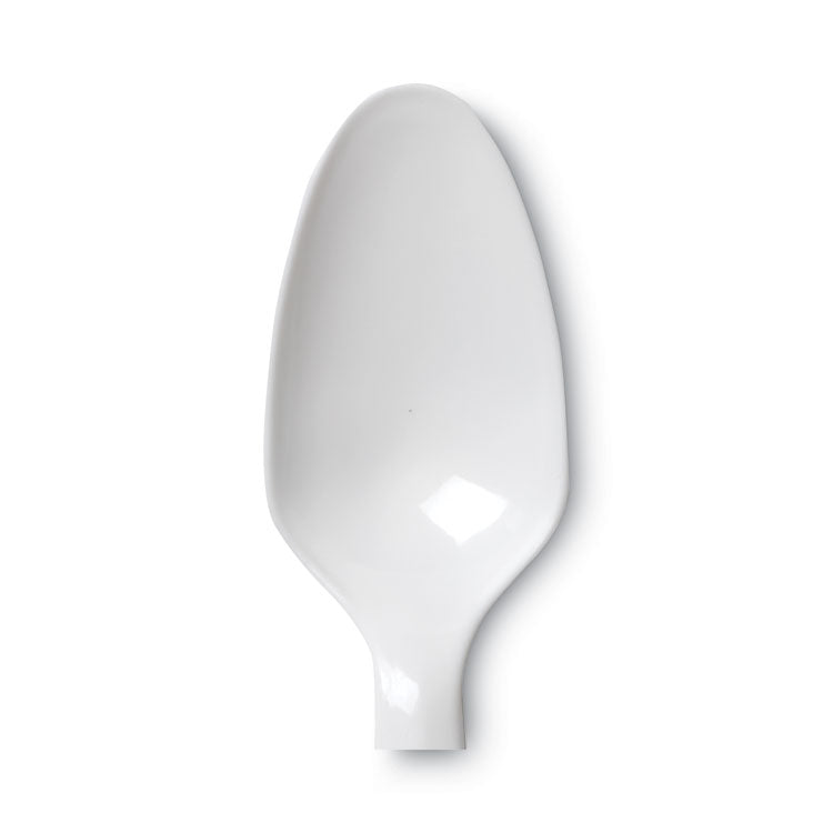 Plastic Cutlery, Mediumweight Teaspoons, White, 1,000/Carton