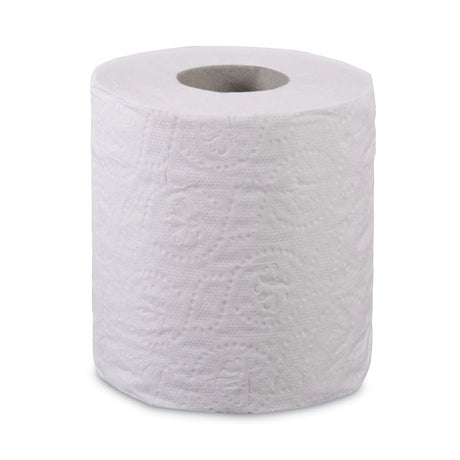2-Ply Toilet Tissue, Septic Safe, White, 125 ft Roll Length, 500 Sheets/Roll, 96 Rolls/Carton