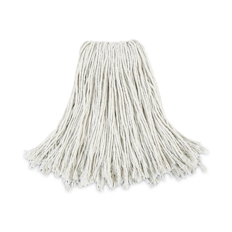 Cut-End Wet Mop Head, Cotton, No. 24, White 12/Carton