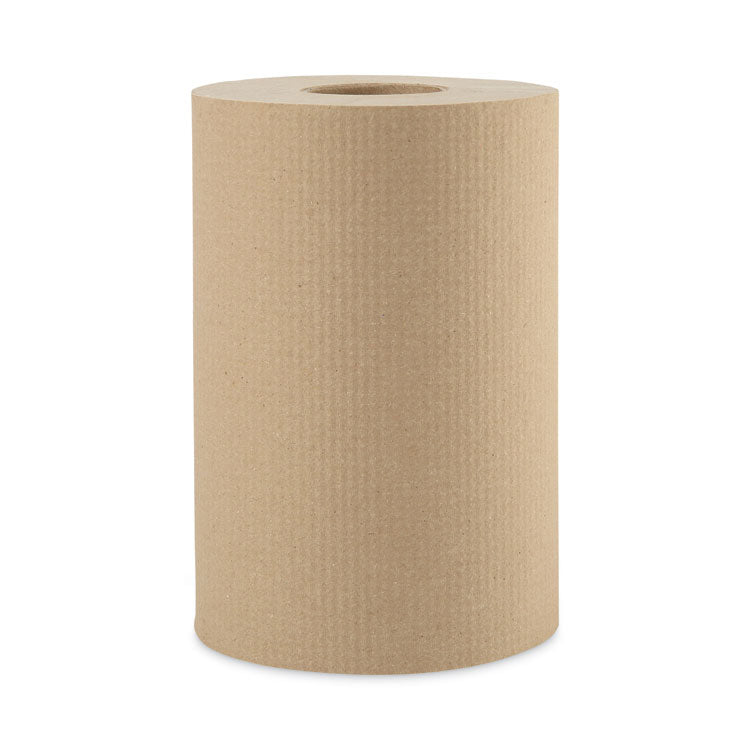 Hardwound Paper Towels, 1-Ply, 8" x 350 ft, Natural, 12 Rolls/Carton