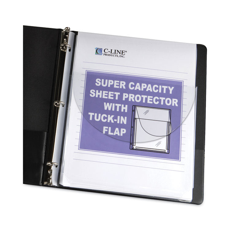 Super Capacity Sheet Protectors with Tuck-In Flap, 200 , Letter Size, 10/Pack