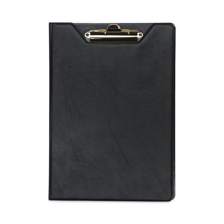 Value Padfolio, Heavyweight Sealed Vinyl, Brass Clip, Inside Front Pocket, Black