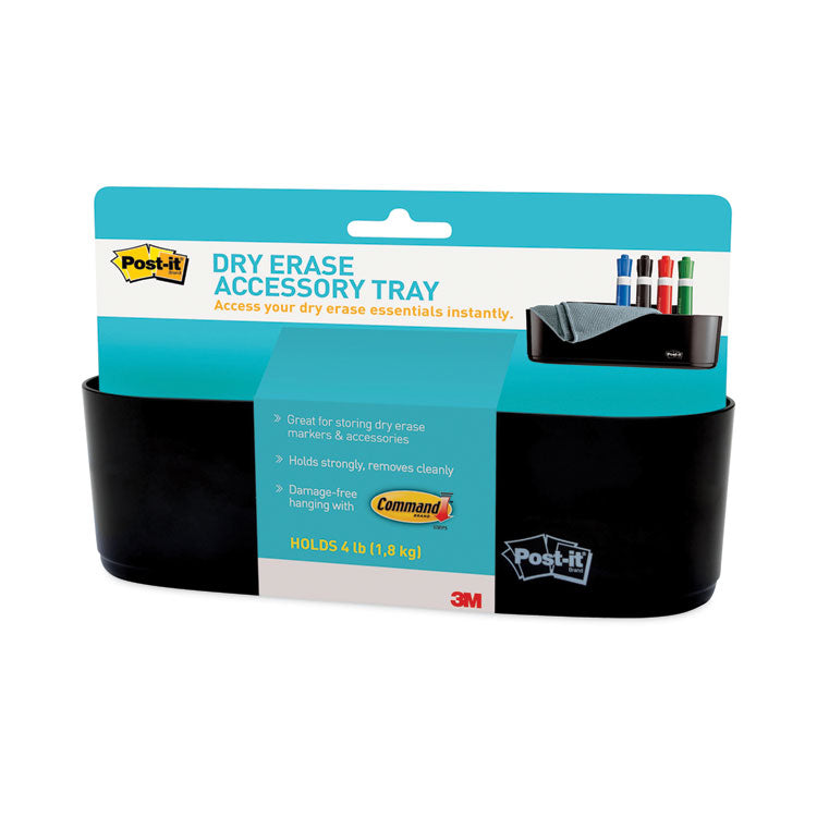 Dry Erase Accessory Tray, 8.5 x 3 x 5.25, Black