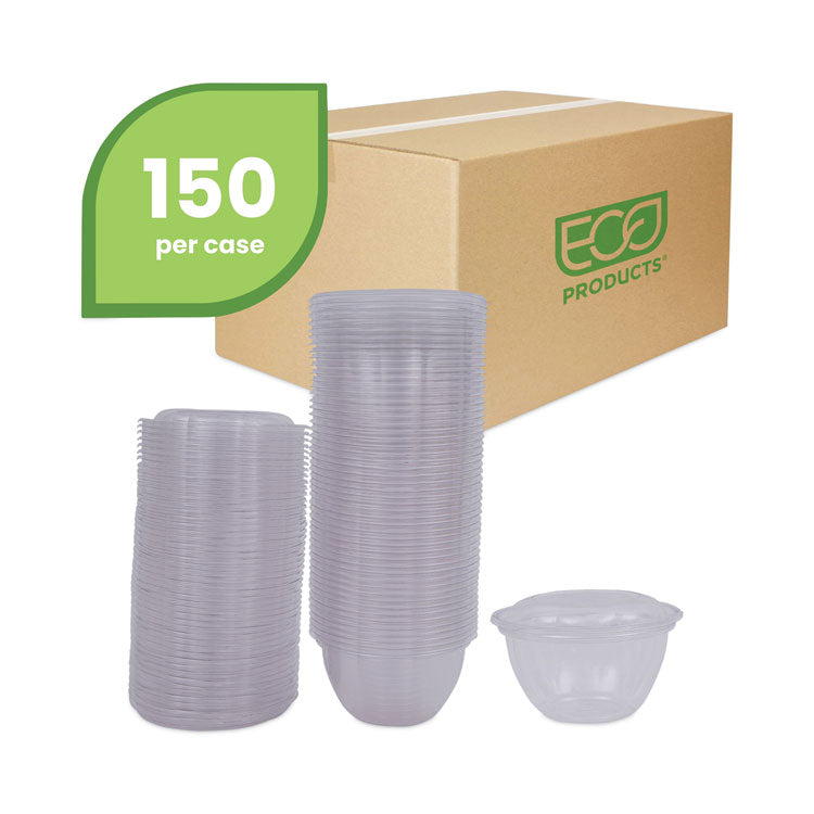 Renewable and Compostable Containers, 18 oz, 5.5 Diameter x 2.3 h, Clear, Plastic, 150/Carton