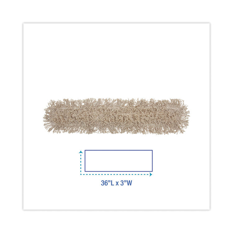 Mop Head, Dust, Cotton, 36 x 3, White