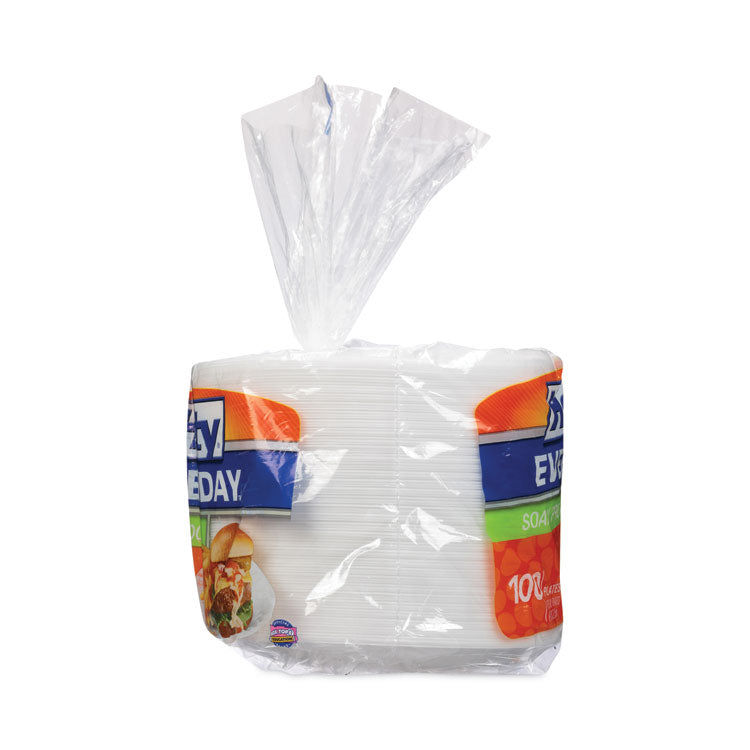Soak Proof Tableware, Foam Plates, 8.88" dia, White, 100/Pack