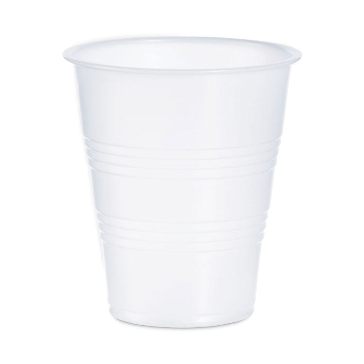 High-Impact Polystyrene Cold Cups, 7 oz, Translucent, 100 Cups/Sleeve, 25 Sleeves/Carton