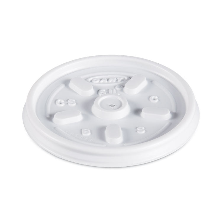 Plastic Lids for Foam Containers, Vented, Fits 3.5-6 oz, White, 100/Pack, 10 Packs/Carton