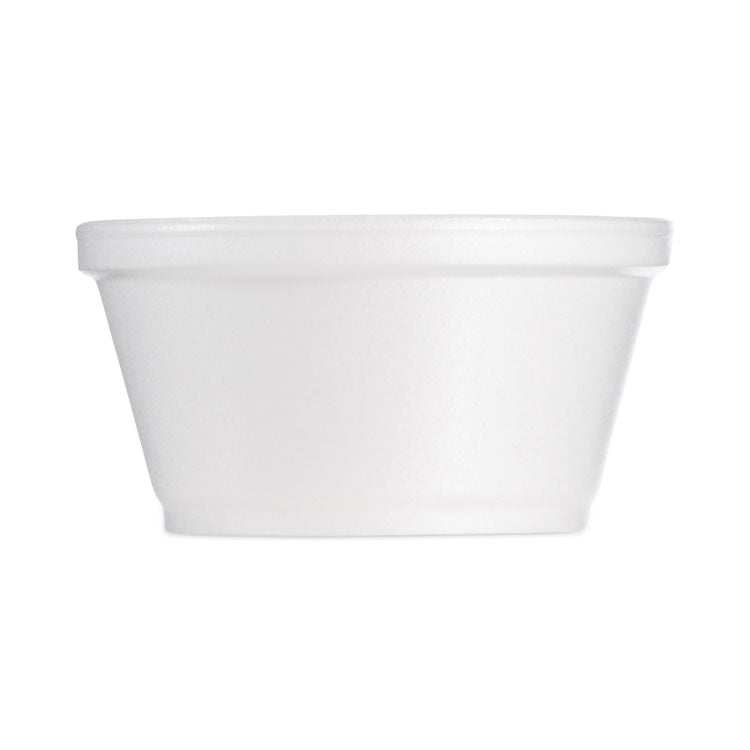 Foam Container, Extra Squat, 8 oz, White, 1,000/Carton
