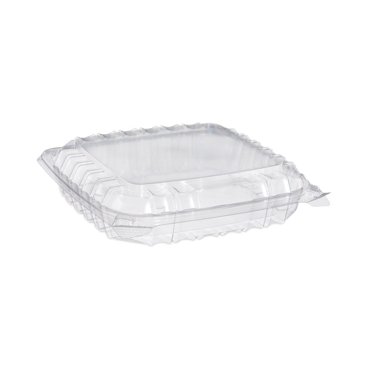 ClearSeal Hinged-Lid Plastic Containers, 8.31 x 8.31 x 2, Clear, Plastic, 125/Bag, 2 Bags/Carton