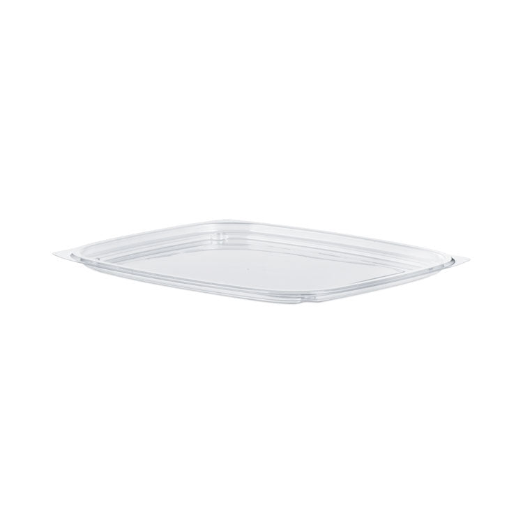 ClearPac Clear Container Lids, Flat, 6.5 x 7.5, Clear, Plastic, 63/Pack, 8 Packs/Carton