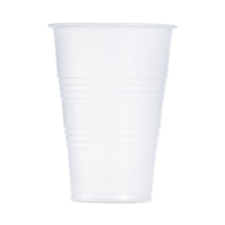 High-Impact Polystyrene Cold Cups, 7 oz, Translucent, 100 Cups/Sleeve, 25 Sleeves/Carton