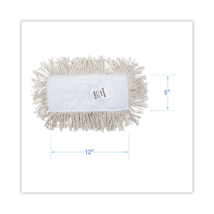 Mop Head, Dust, Cotton, 12 x 5, White