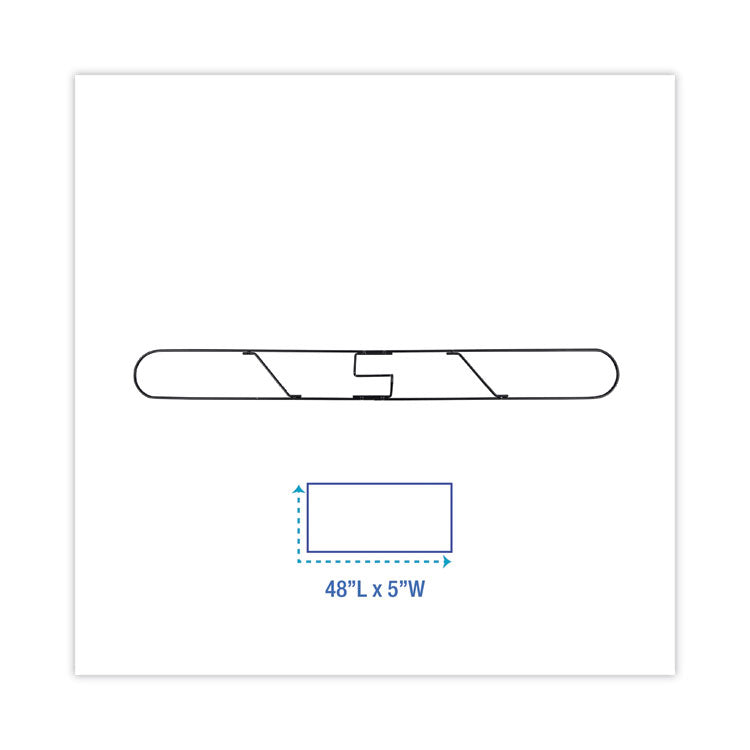 Clip-On Dust Mop Frame, 48w x 5d, Zinc Plated