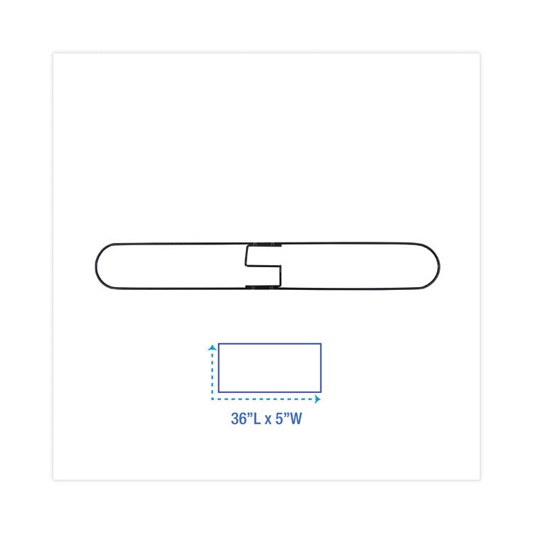 Clip-On Dust Mop Frame, 36w x 5d, Zinc Plated