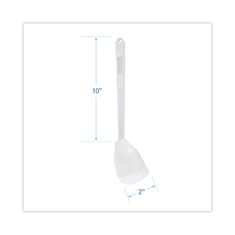 Cone Bowl Mop, 10" Handle, 2" Mop Head, White, 25/Carton