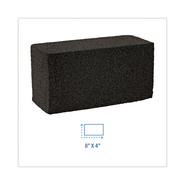 Grill Brick, 8 x 4, Black, 12/Carton
