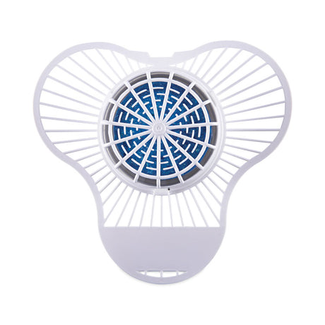 Urinal Screen with Non-Para Cleaner Block, Green Apple Scent, 3.25 oz, Blue/White, 12/Box