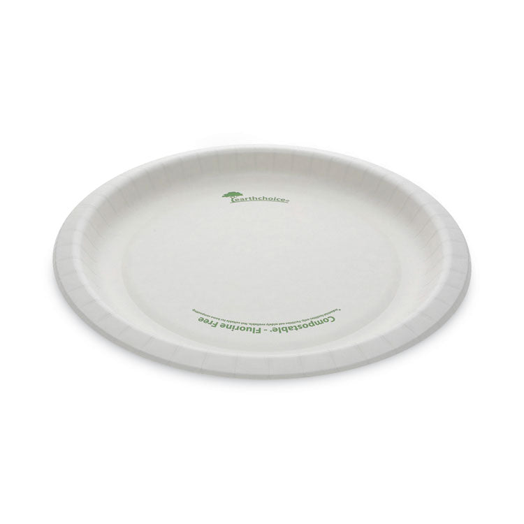 EarthChoice Pressware Compostable Dinnerware, Plate, 10 dia, White, 300/Carton