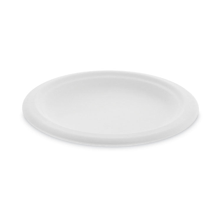 EarthChoice Compostable Fiber-Blend Bagasse Dinnerware, Plate, 6 dia, Natural, 1,000/Carton