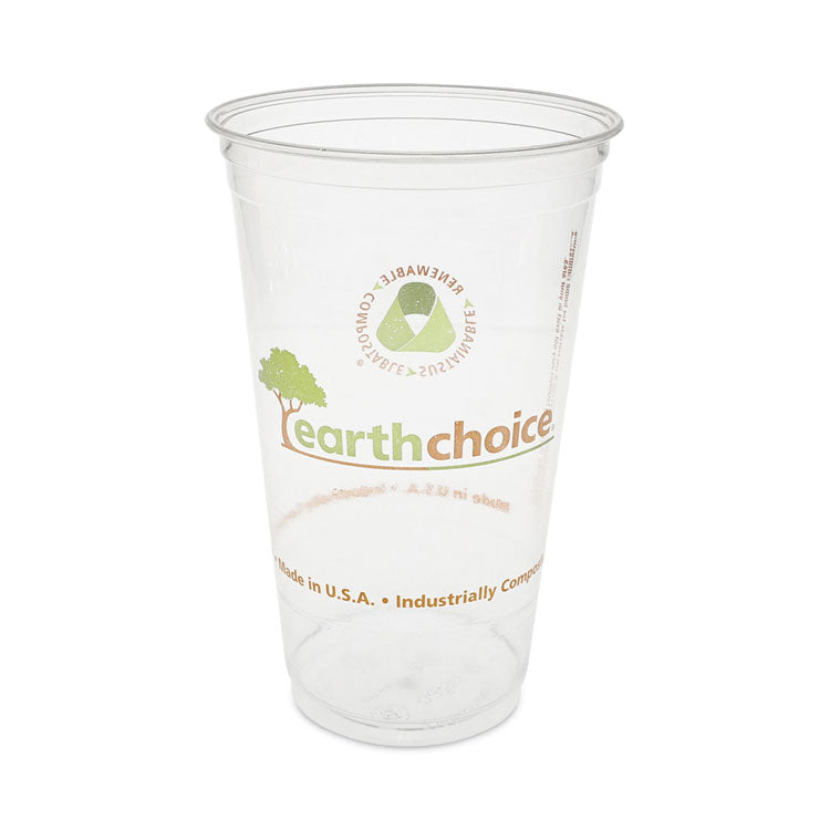 EarthChoice Compostable Cold Cup, 24 oz, Clear/Printed, 580/Carton