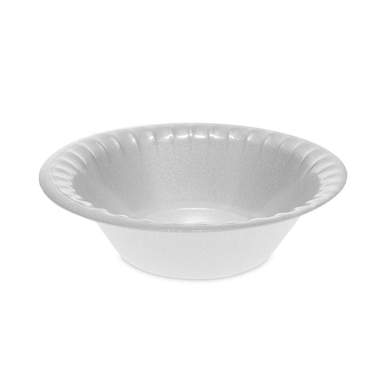 Placesetter Deluxe Laminated Foam Dinnerware, Bowl, 12 oz, 6 dia, White, 1,000/Carton