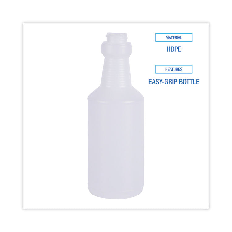 Handi-Hold Spray Bottle, 16 oz, Clear, 24/Carton