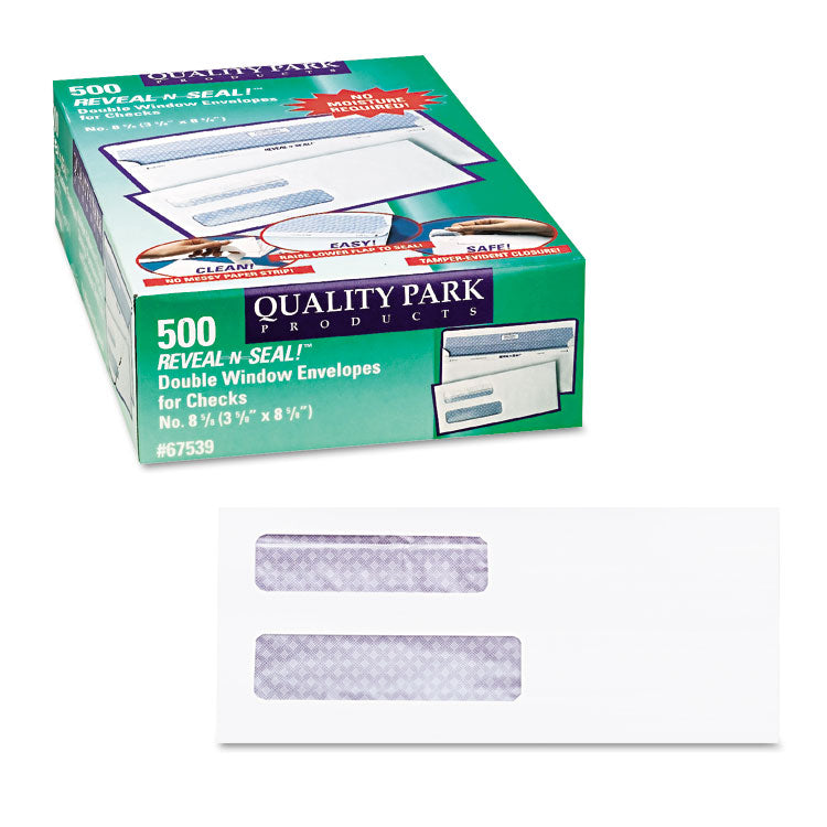 Reveal-N-Seal Envelope, #8 5/8, Commercial Flap, Self-Adhesive Closure, 3.63 x 8.63, White, 500/Box