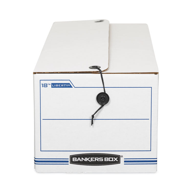 LIBERTY Check and Form Boxes, 9.75" x 23.75" x 6.25", White/Blue, 12/Carton