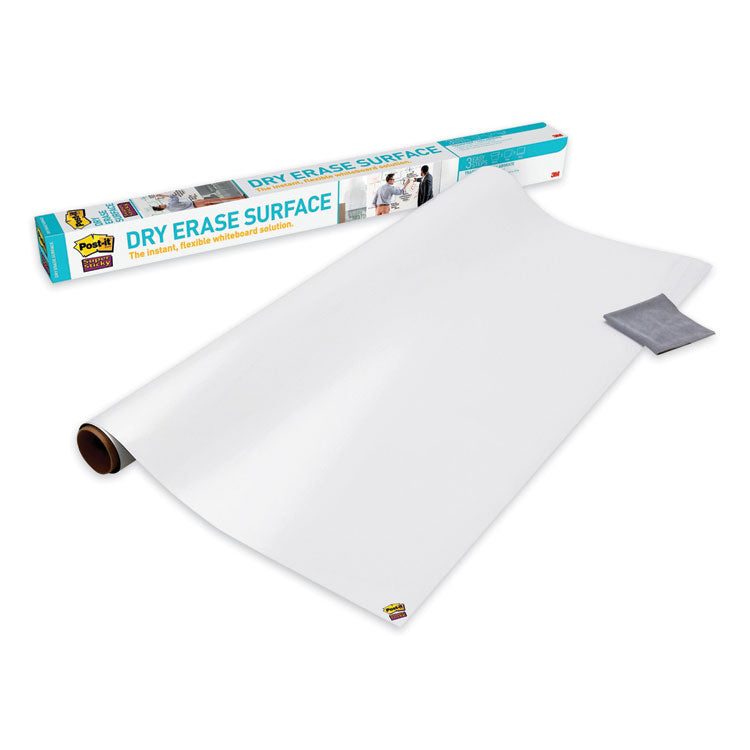 Dry Erase Surface with Adhesive Backing, 96 x 48, White Surface