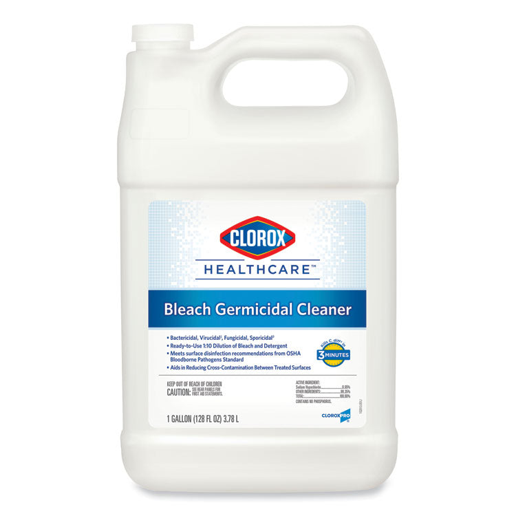 Bleach Germicidal Cleaner, 128 oz Refill Bottle, 4/Carton