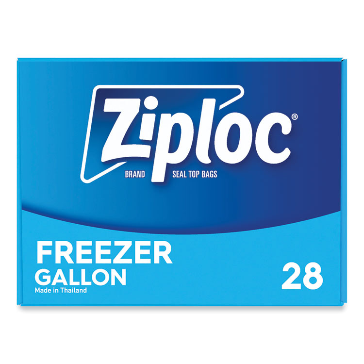 Zipper Freezer Bags, 1 gal, 9.6 x 12.1 , Clear, 28 Bags/Box, 9 Boxes/Carton