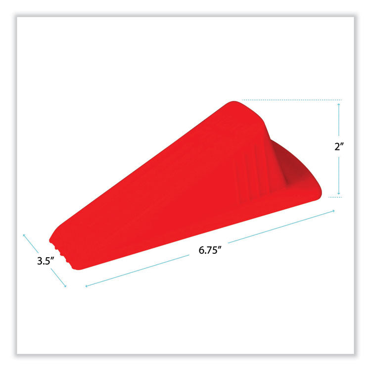 Giant Foot Doorstop, No-Slip Rubber Wedge, 3.5w x 6.75d x 2h, Safety Orange