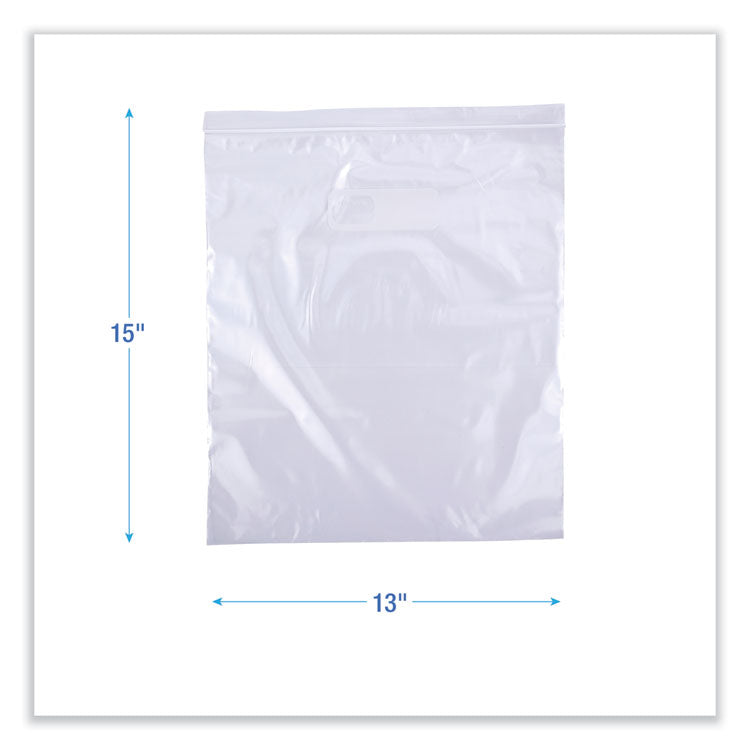 Reclosable Food Storage Bags, 2 Gallon, 13" x 15", Clear, 100/Box