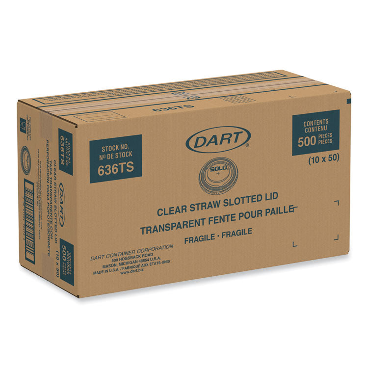 Plastic Cold Cup Lids, Fits 32 oz Cups, Clear, 500/Carton