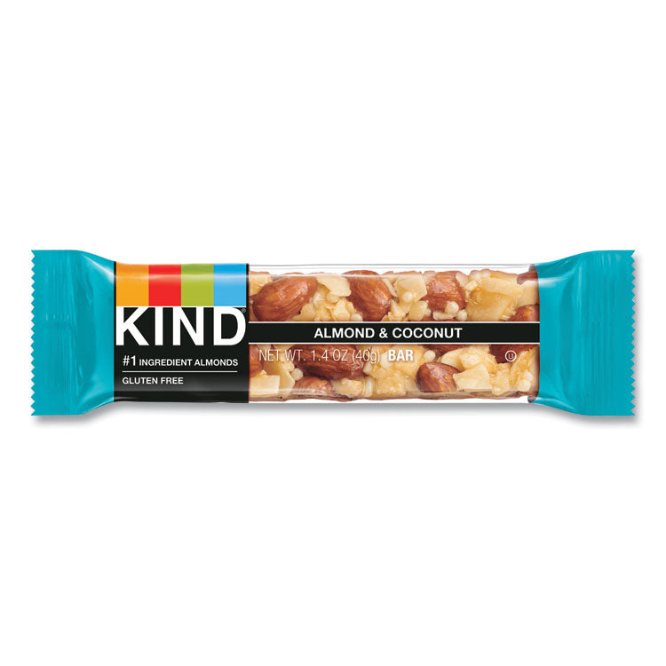 Fruit and Nut Bars, Almond and Coconut, 1.4 oz, 12/Box