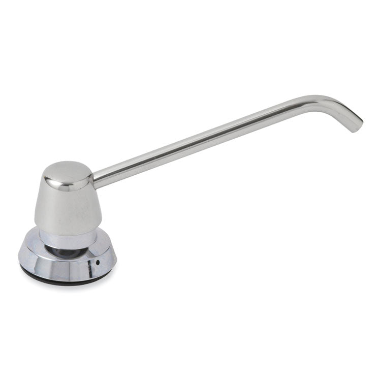 Counter-Mounted Soap Dispenser, 34 oz, 3 x 4 x 6, Stainless Steel