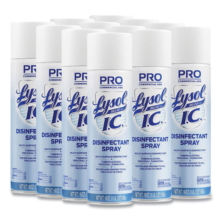 Disinfectant Spray, 19 oz Aerosol Spray, 12/Carton