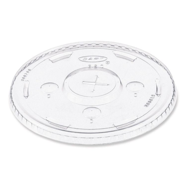 Straw-Slot Cold Cup Lids, Fits 30 oz to 32 oz Cups, Clear, 50/Sleeve, 20 Sleeves/Carton