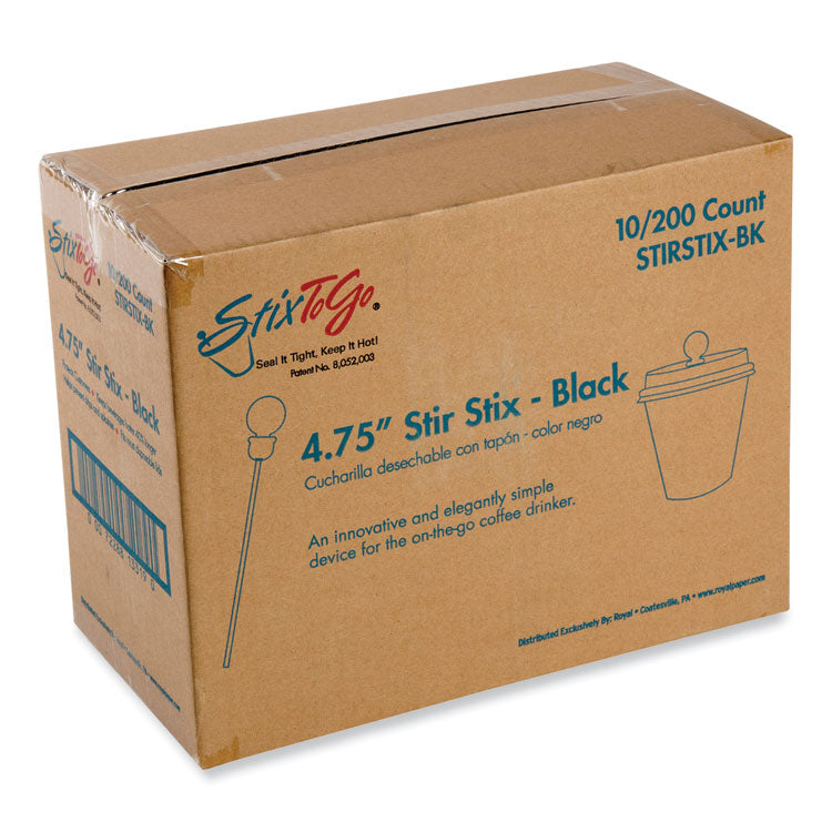Beverage Plugs, 4.75 , Black 2,000/Carton