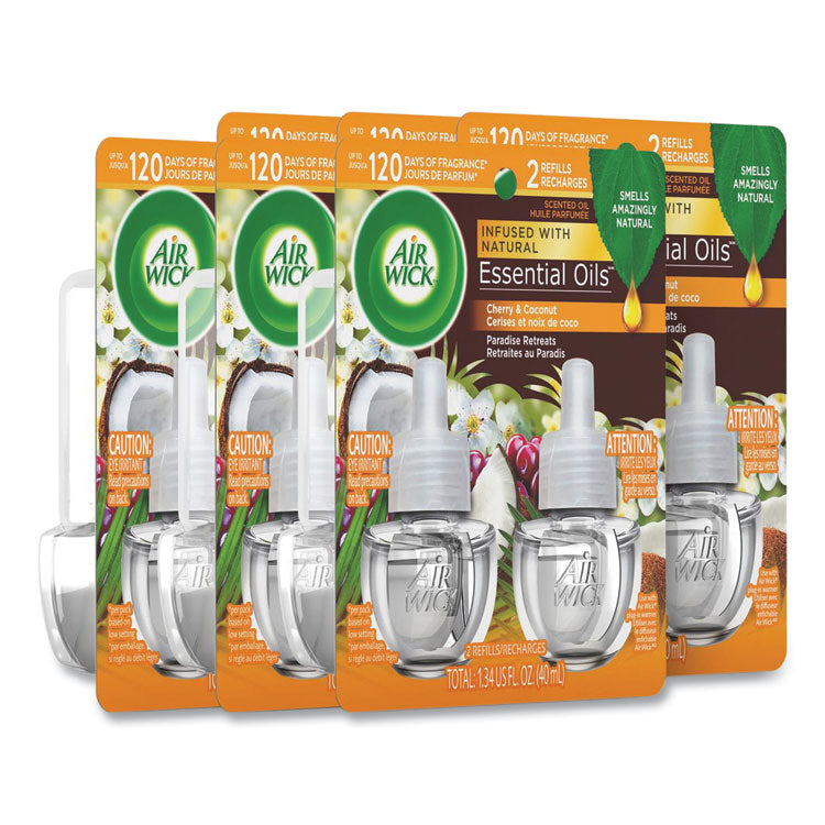 Life Scents Scented Oil Refills, Paradise Retreat, 0.67 oz, 2/Pack, 6 Packs/Carton