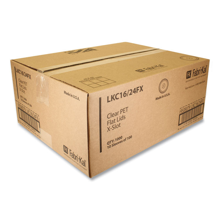 Greenware Cold Drink Lids, X-Slot, Fits 16 oz to 24 oz Cup, Clear, 1,000/Carton