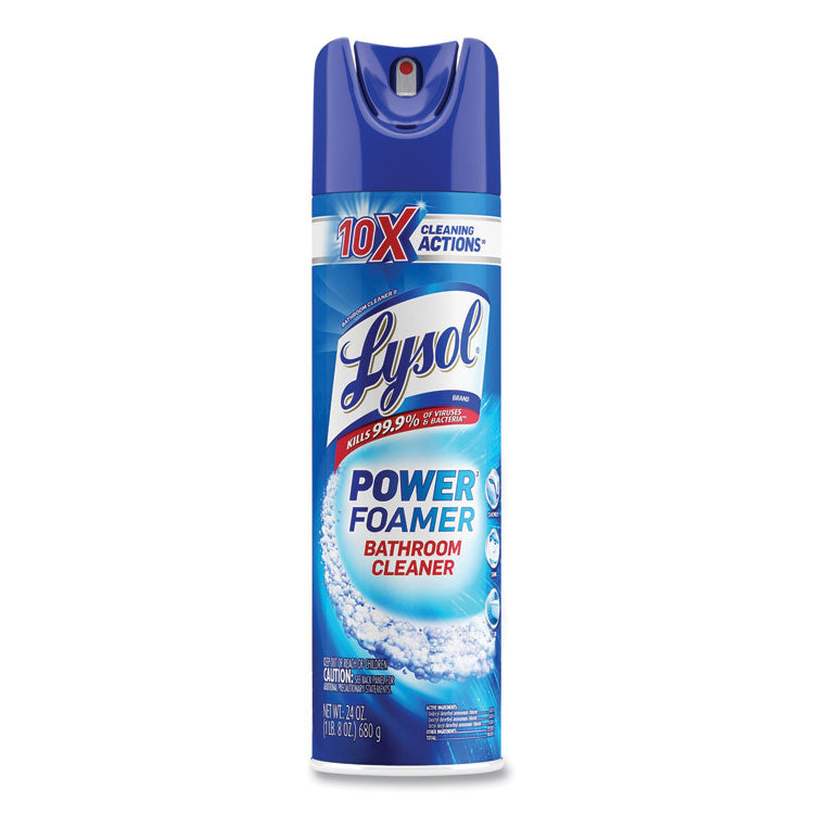 Power Foam Bathroom Cleaner, 24 oz Aerosol Spray, 12/Carton