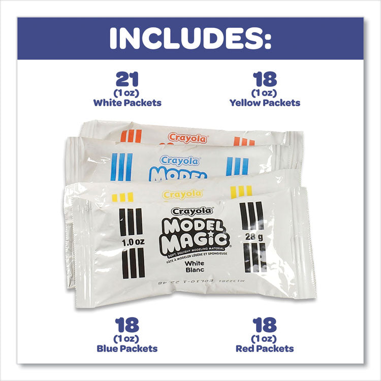Model Magic Modeling Compound, 1 oz Packs, 75 Packs, Assorted Colors, 6 lbs 13 oz